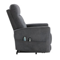 Woxo Power Lift Recliner Chair with Heat, Massage, Gray Microfiber -BM336270