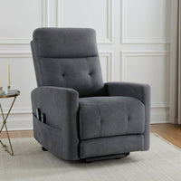 Woxo Power Lift Recliner Chair with Heat, Massage, Gray Microfiber -BM336270