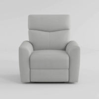 Manual Recliner Chair, 38 Inch, Gray Polyester Padded Seat, Pull Tab -BM336271