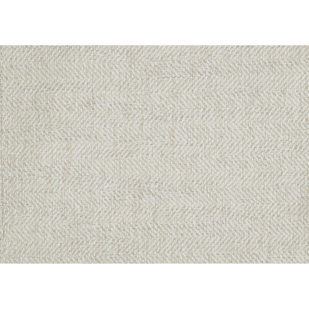 Bior Accent Ottoman, Ivory Fabric Upholstery, Solid Wood Legs, 41 Inch -BM336276