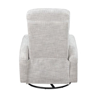 Leox Manual Recliner Chair, 30 Inch, Light Gray Boucle, 360 Swivel -BM336280