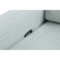 Leox Manual Recliner Chair, 30 Inch, Light Blue Boucle, 360 Swivel -BM336281