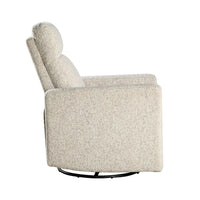 Yujo Recliner Chair, Manual, 30 Inch, Beige Chenille, 360 Swivel -BM336282