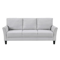 Xumo Sofa, Light Gray Fabric, 79 Inch, Black Tapered Wood Legs -BM336300