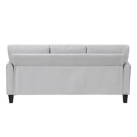 Xumo Sofa, Light Gray Fabric, 79 Inch, Black Tapered Wood Legs -BM336300