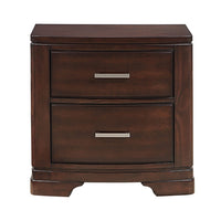 Hudy 2 Drawer Nightstand, 26 Inch, Cherry Brown Birch Veneer -BM336303