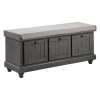 Wali 44 Inch Bench with Lift Top Storage, Plush Gray Cushioned Seat -BM336333