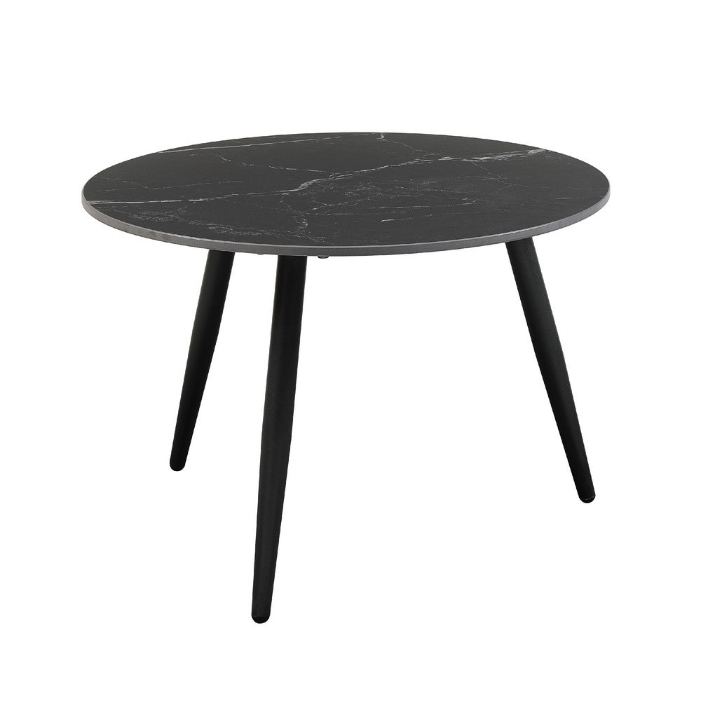 Lyra 3pc Occasional Coffee Table Set, Nesting Black Stone Top, Black -BM336350