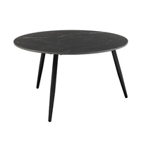 Lyra 3pc Occasional Coffee Table Set, Nesting Black Stone Top, Black -BM336350