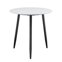 Lyra 3pc Occasional Coffee Table Set, Nesting White Stone Top, Black -BM336351