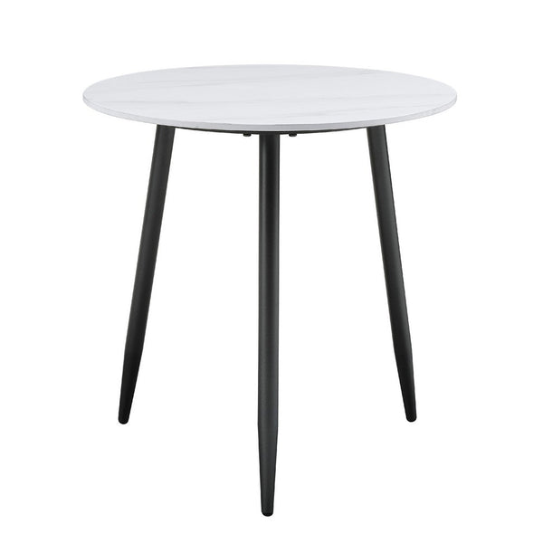Lyra 3pc Occasional Coffee Table Set, Nesting White Stone Top, Black -BM336351
