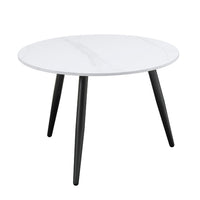 Lyra 3pc Occasional Coffee Table Set, Nesting White Stone Top, Black -BM336351