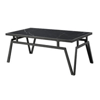 Howie 3pc Coffee and End Table Set, Black Sintered Stone, Bronze -BM336360