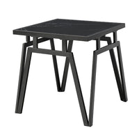 Howie 3pc Coffee and End Table Set, Black Sintered Stone, Bronze -BM336360