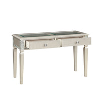 Juhi Sofa Console Table, 2 Drawers, Mirror Trim, Champagne Silver -BM336363