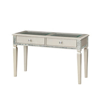 Juhi Sofa Console Table, 2 Drawers, Mirror Trim, Champagne Silver -BM336363