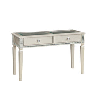 Juhi Sofa Console Table, 2 Drawers, Mirror Trim, Champagne Silver -BM336363