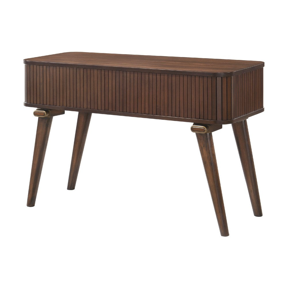 Manny Sofa Console Table, 2 Tambour Doors, Walnut Brown 48 Inch -BM336365