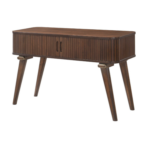 Manny Sofa Console Table, 2 Tambour Doors, Walnut Brown 48 Inch -BM336365