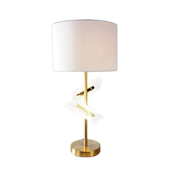 Limy 2pc Table Lamp Set, White Shade, Classic Gold Base, 20 Inch -BM336395