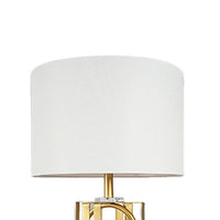 Limy 2pc Table Lamp Set, White Shade, Gold and Chrome Base, 29 Inch -BM336396