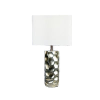 Limy 2pc Table Lamp Set, White Shade, Silver Resin Base, 29 Inch -BM336397