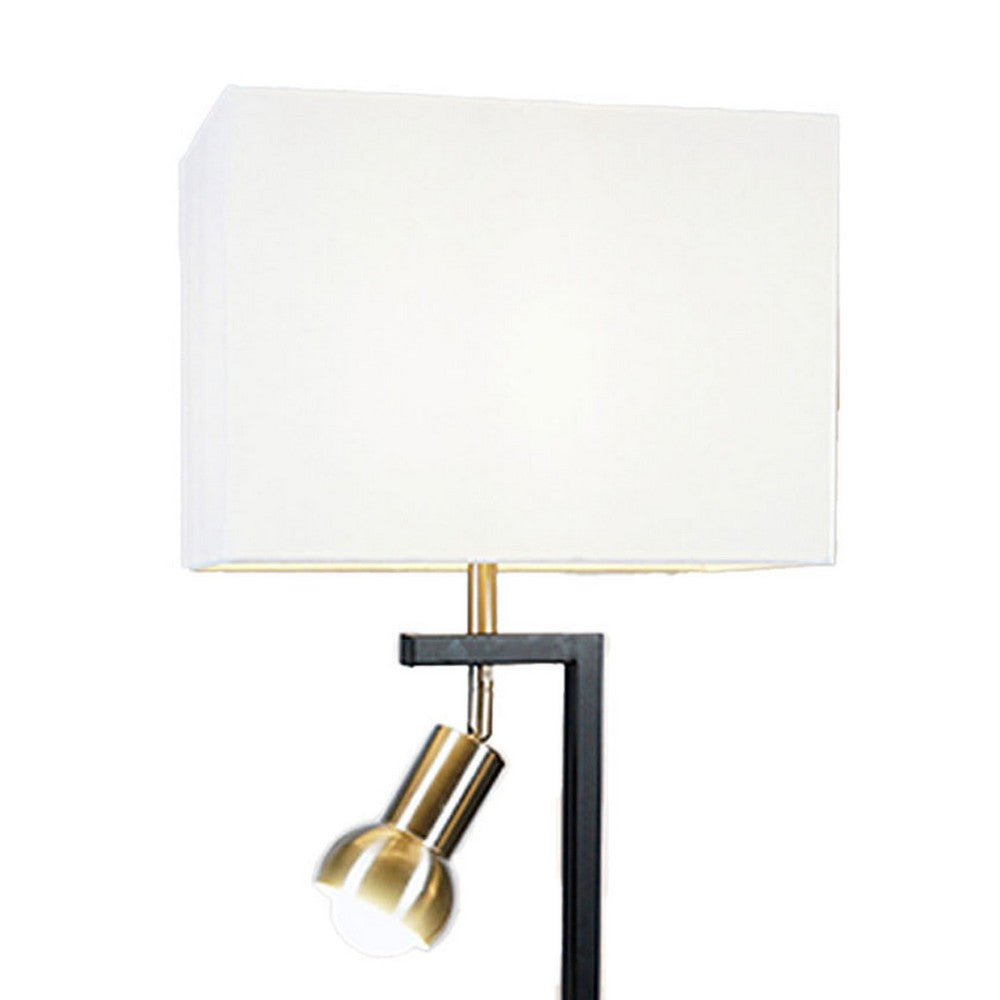 Limy 2pc Table Lamp Set, White Shade, Chrome and Black Frame, 29 Inch -BM336398