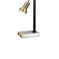 Limy 2pc Table Lamp Set, White Shade, Chrome and Black Frame, 29 Inch -BM336398