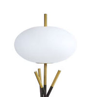 Azy Table Lamp, Frosted White Shade, Tripod Base, Black Gold, 30 Inch -BM336400