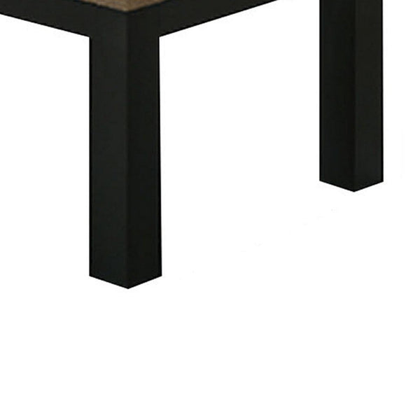 Tex 3pc Coffee and Side End Table Set | Brown Top | Black Wood Legs - BM336414