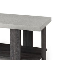 Birz 3pc Coffee and Side End Table Set, Beige Wood Top, Gray Base -BM336424