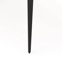 Office Conference Table, 71 Inch Light Brown Boat Shaped, Black Metal  -BM336904