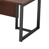 L Shaped Executive Desk w Mobile File Cabinet, 71 Inch Brown Black -BM336907