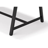 Farmhouse Dining Table, 71 Inch Rectangular Gray Black Accent Top -BM336910