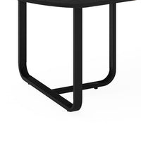 Executive Office Desk, 71 Inch Brown Top w Curved Edges, Black Metal -BM336918