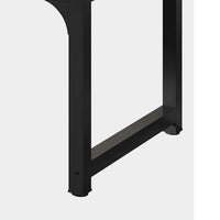 Office Conference Table, 63 Inch Brown Rectangular Top, Black Metal -BM336934