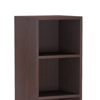Siny Corner Display Shelf, 71 Inch Tall 6 Shelves, Walnut Brown Wood -BM336943
