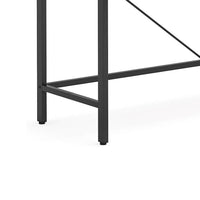 Zil Sofa Console Table, 71 Inch, Industrial Brown Wood and Black Metal -BM336945