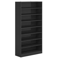 Feo 45 Pair Shoe Cabinet, 9 Tier with 8 Open Shelves, Modern Black -BM336947