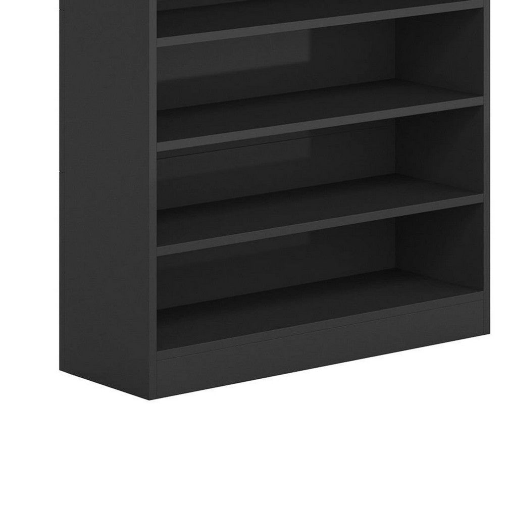 Feo 45 Pair Shoe Cabinet, 9 Tier with 8 Open Shelves, Modern Black -BM336947
