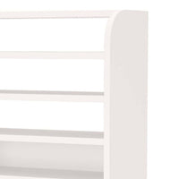 Shoe Rack with 8 Open Shelves and Storage Top, 26 x 47 White Wood -BM336954