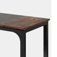 Conference Table with Black Metal Legs, 63 Inch Brown Rectangular Top -BM336970