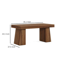Executive Computer Desk, 55 Inch Rectangular Top, Brown Angled Base -BM336973