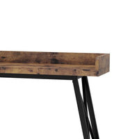 Industrial Sofa Console Table, 2 Tier Narrow, 71 Inch Brown and Black -BM336976