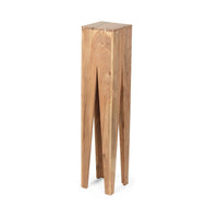 Nesting Accent Diaplay Table Set of 3, Brown Acacia Wood 46 34 22 Inch -BM336984