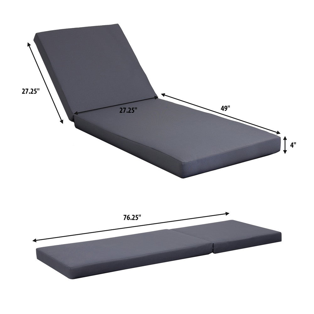 Brody Outdoor Cushion for Chaise Lounger, Dark Gray, Foam, 76 Inch -BM336996