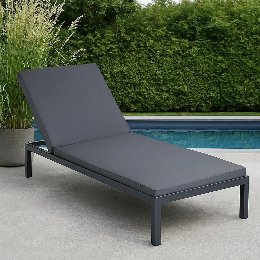 Brody Outdoor Cushion for Chaise Lounger, Dark Gray, Foam, 76 Inch -BM336996