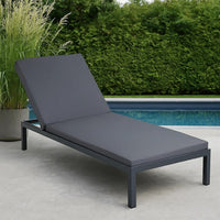 Brody Outdoor Cushion for Chaise Lounger, Dark Gray, Foam, 76 Inch -BM336996