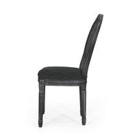 Ravin French Country Style Dining Chairs Set of 2, Cane Back, Black -BM337002