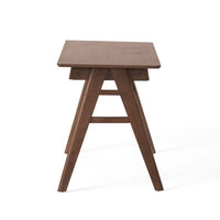 Elana Desk with 1 Drawer, Industrial Trestle Walnut Brown Wood 57 Inch -BM337011